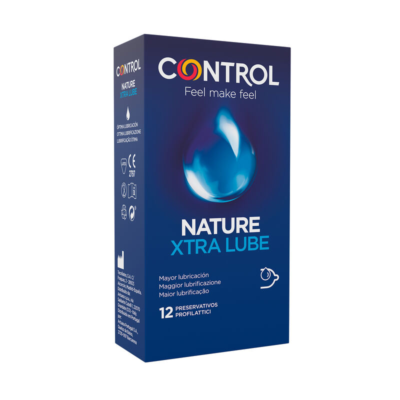 CONTROL - PRESERVATIVOS DE LÁTEX EXTRA LUBE 12 UNIDADES