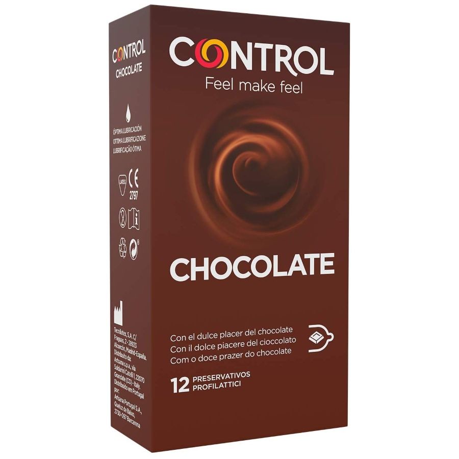 CONTROL - PRESERVATIVOS SABOR CHOCOLATE 12 UNIDADES